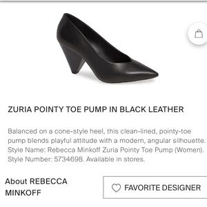 Zuria pointy toe pump by Rebecca Minkoff